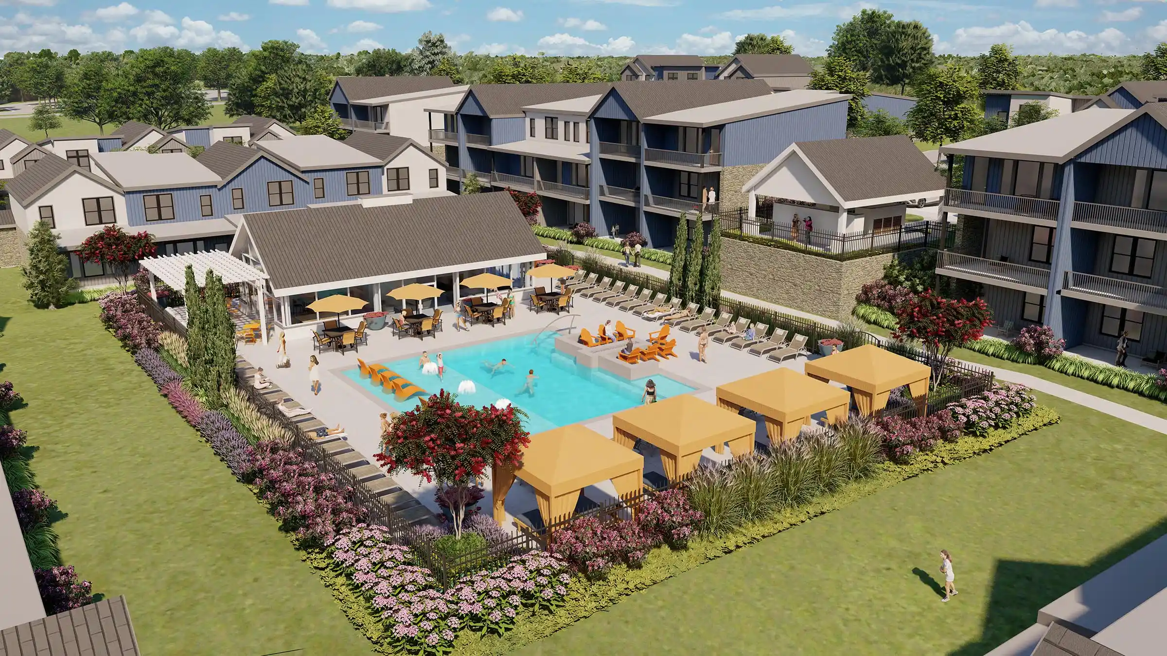 the Oaks at Covell pool rendering