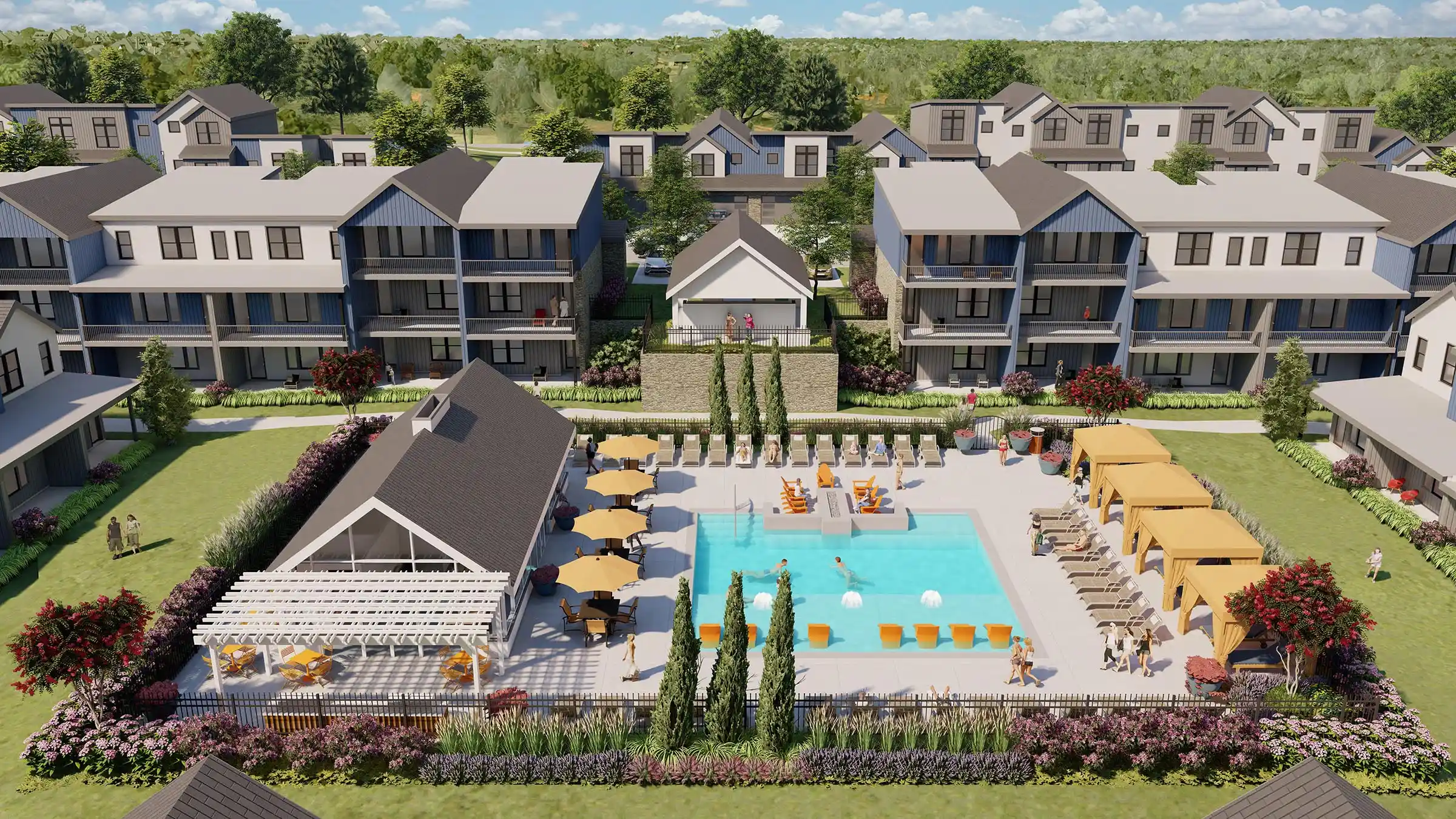 The Oaks at Covell pool rendering